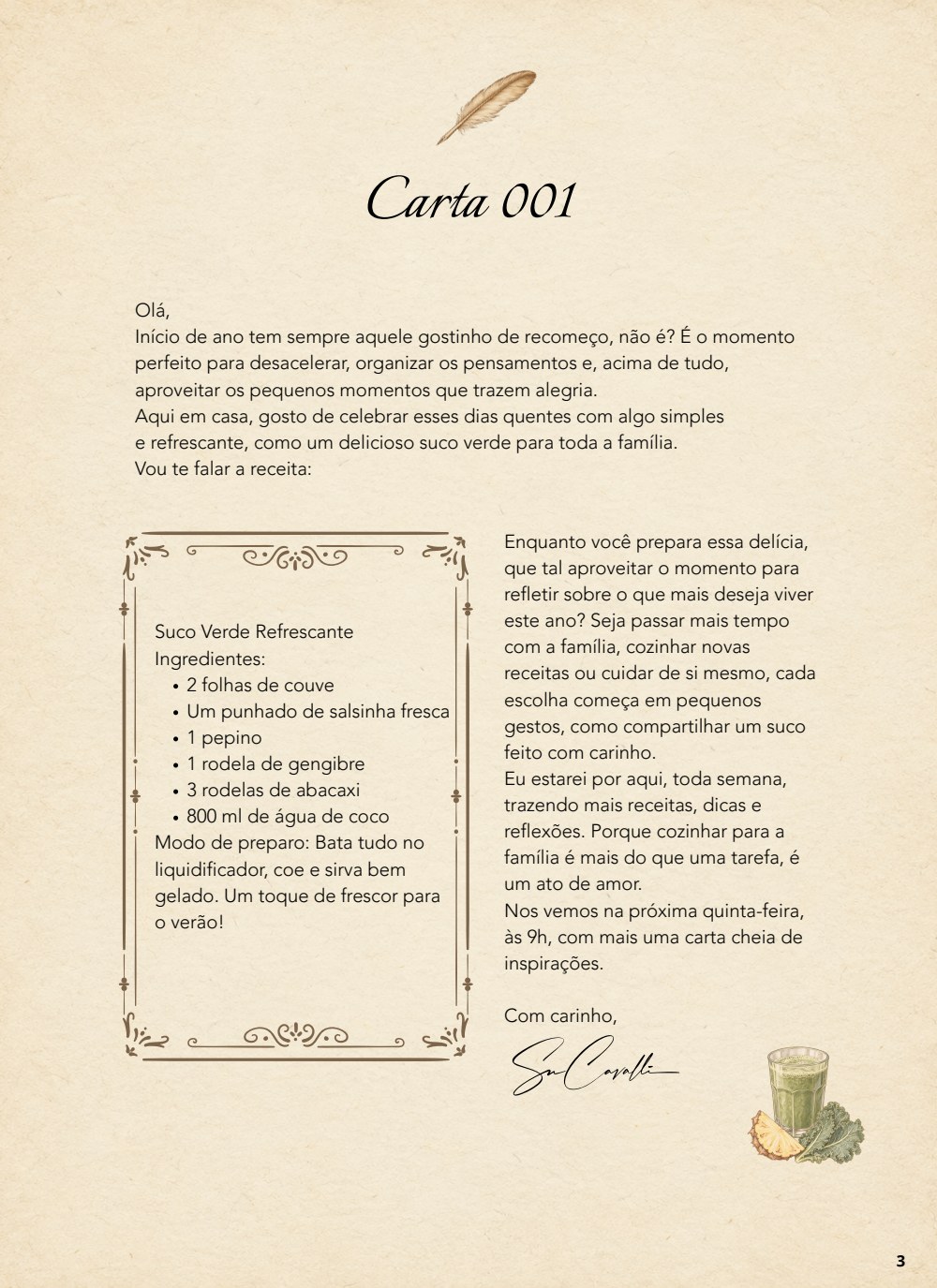 Carta 001, uma das edições reunidas no e-book
